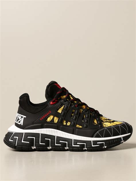 versace womens sneakers black and gold|versace sneakers women's sale.